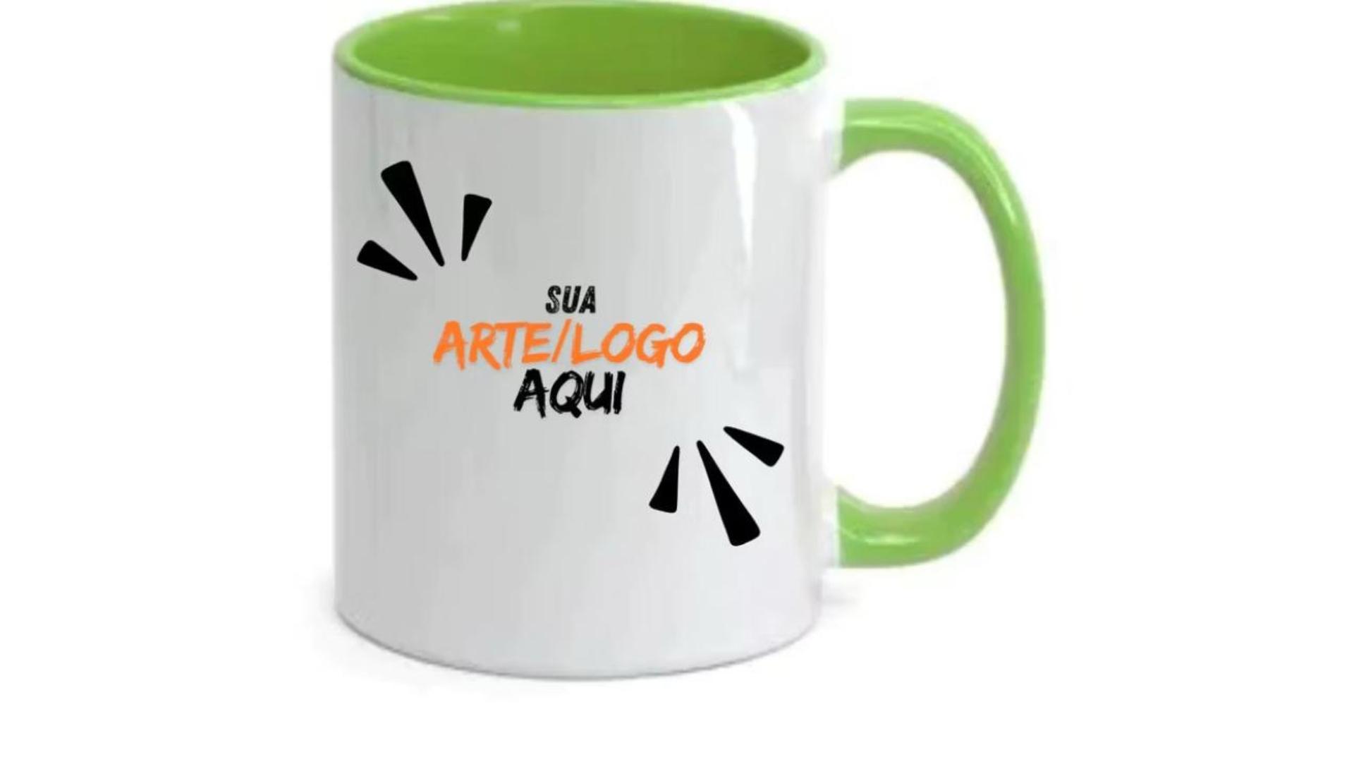 CANECA CERAMICA INTERIOR COLORIDO